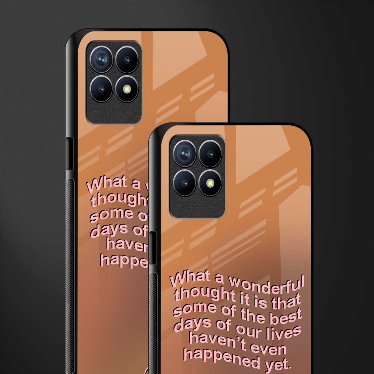 wonderful thought glass case for realme 8i image-2