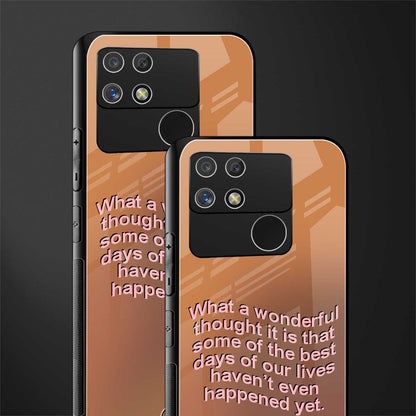 wonderful thought back phone cover | glass case for realme narzo 50a