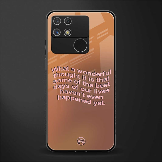 wonderful thought back phone cover | glass case for realme narzo 50a