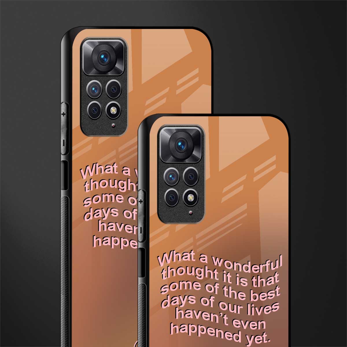 wonderful thought back phone cover | glass case for redmi note 11 pro plus 4g/5g