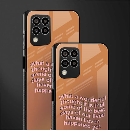 wonderful thought back phone cover | glass case for samsung galaxy m33 5g