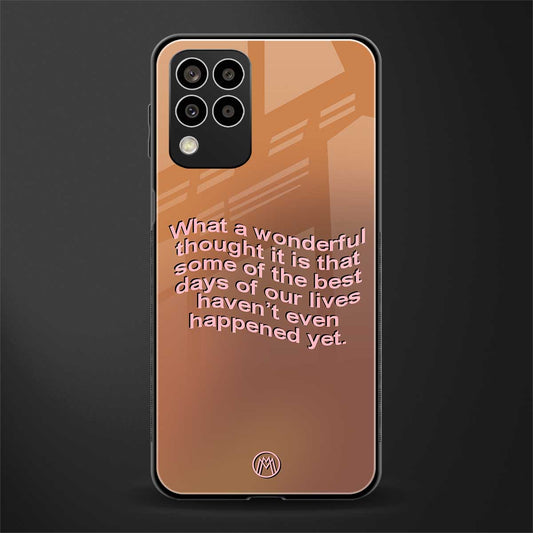 wonderful thought back phone cover | glass case for samsung galaxy m33 5g