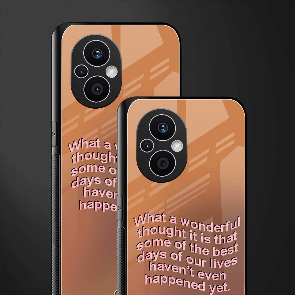 wonderful thought back phone cover | glass case for oppo f21 pro 5g