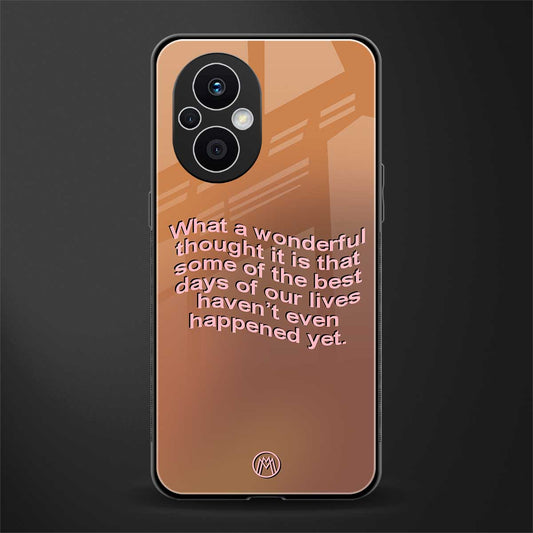wonderful thought back phone cover | glass case for oppo f21 pro 5g
