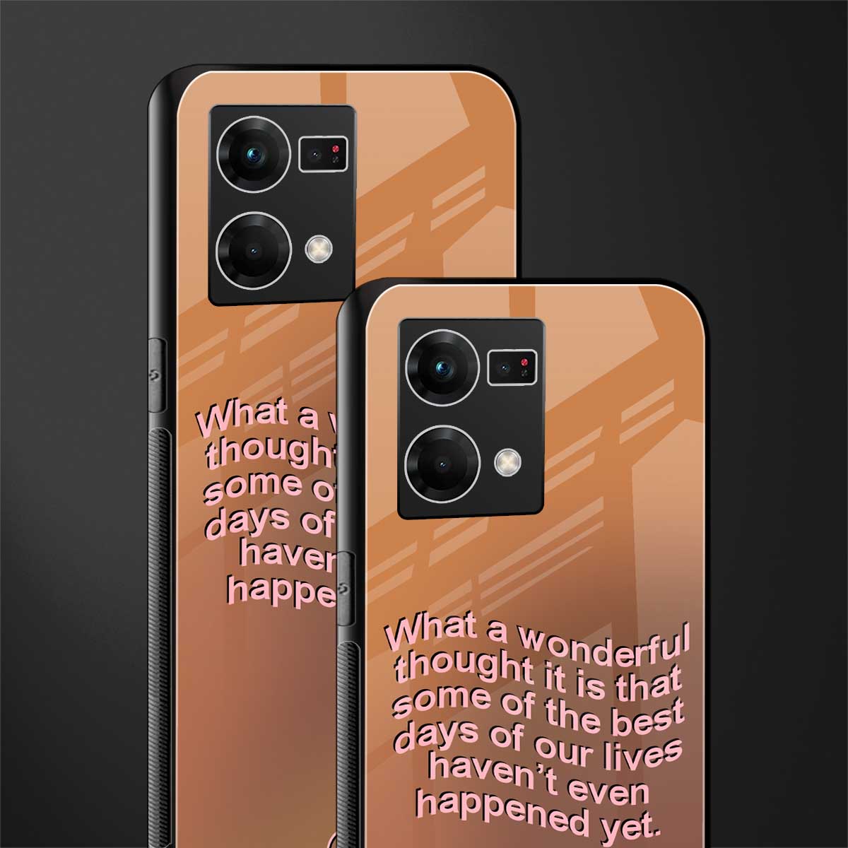 wonderful thought back phone cover | glass case for oppo f21 pro 4g