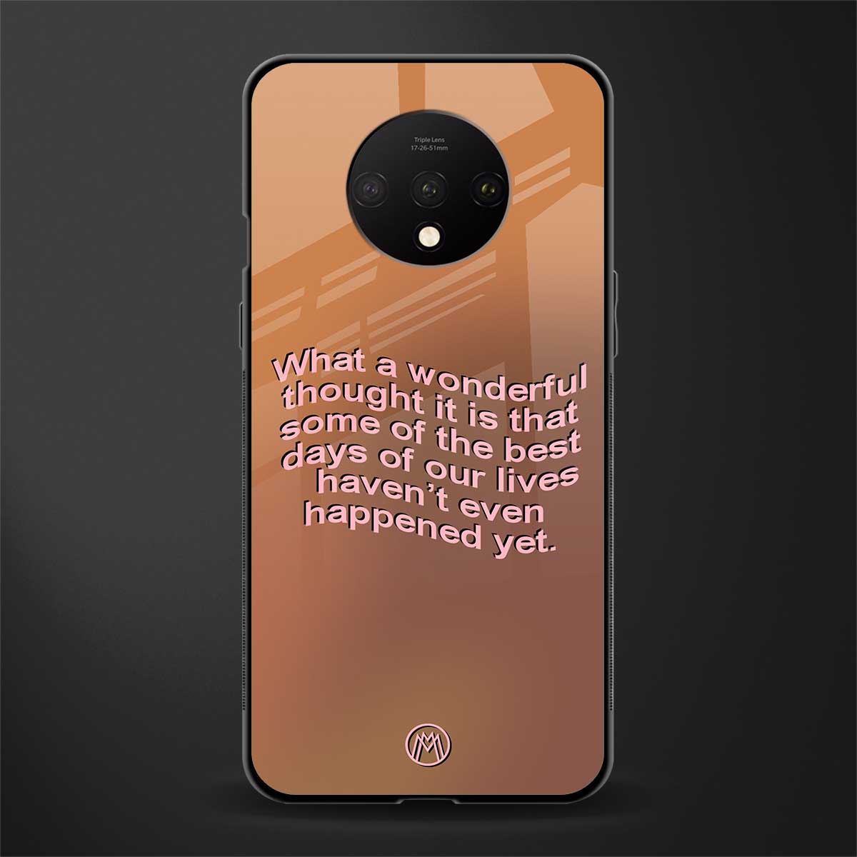 wonderful thought glass case for oneplus 7t image