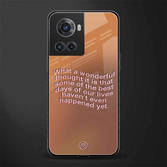 wonderful thought back phone cover | glass case for oneplus 10r 5g