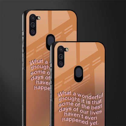 wonderful thought glass case for samsung galaxy m11 image-2