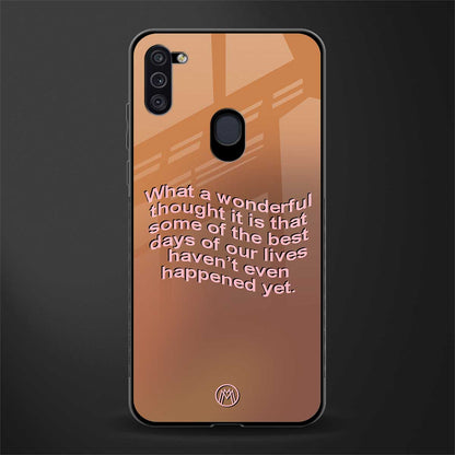 wonderful thought glass case for samsung galaxy m11 image