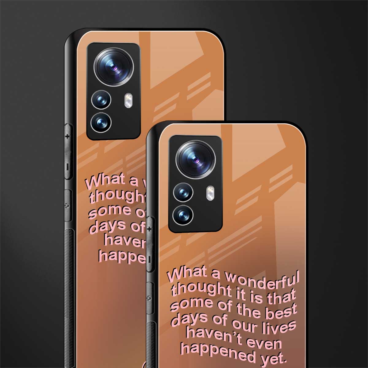 wonderful thought back phone cover | glass case for xiaomi 12 pro