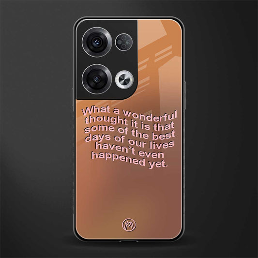 wonderful thought back phone cover | glass case for oppo reno 8