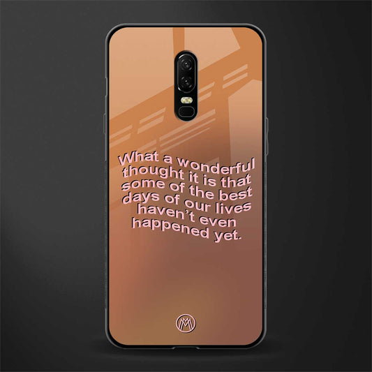 wonderful thought glass case for oneplus 6 image