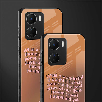 wonderful thought back phone cover | glass case for vivo y16