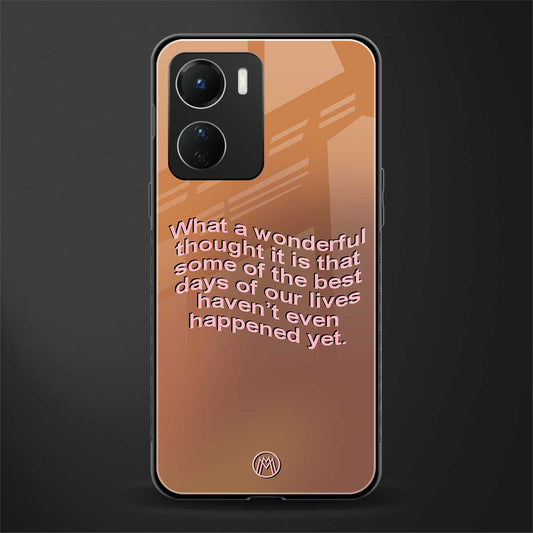wonderful thought back phone cover | glass case for vivo y16