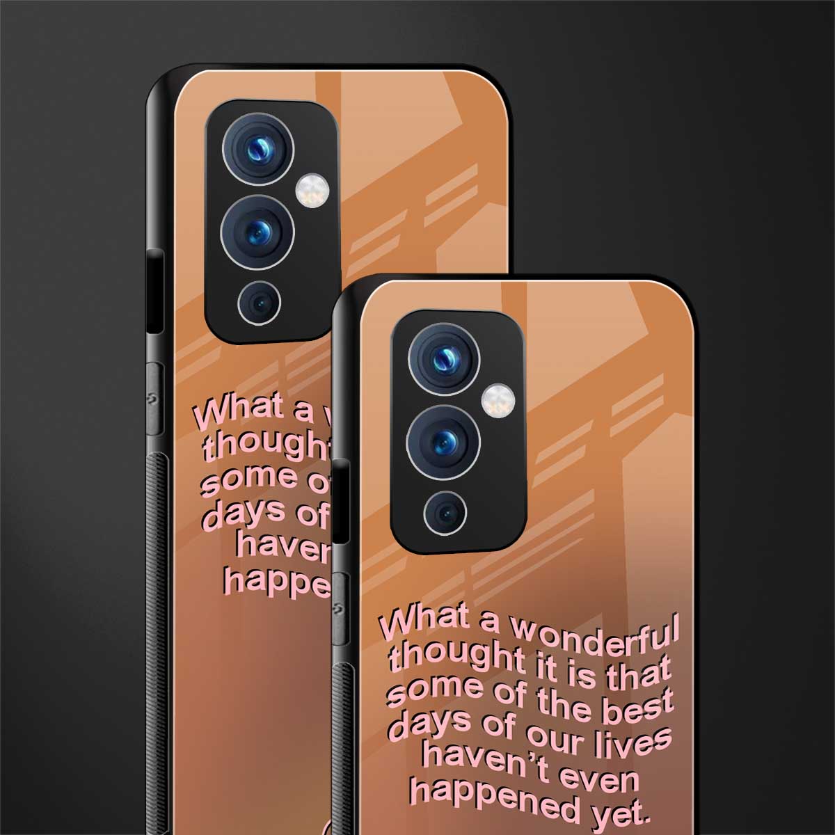 wonderful thought back phone cover | glass case for oneplus 9