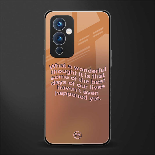 wonderful thought back phone cover | glass case for oneplus 9