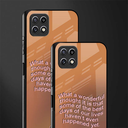 wonderful thought back phone cover | glass case for samsung galaxy f42