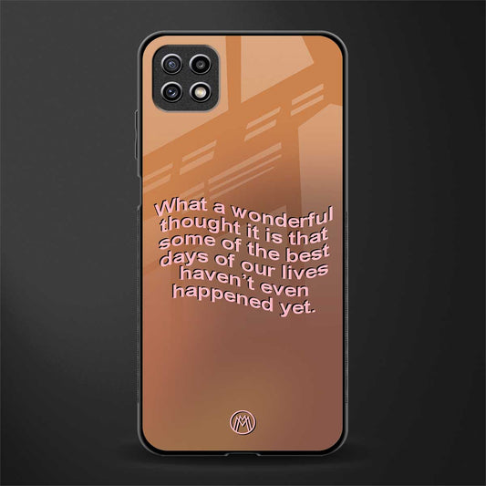 wonderful thought back phone cover | glass case for samsung galaxy f42