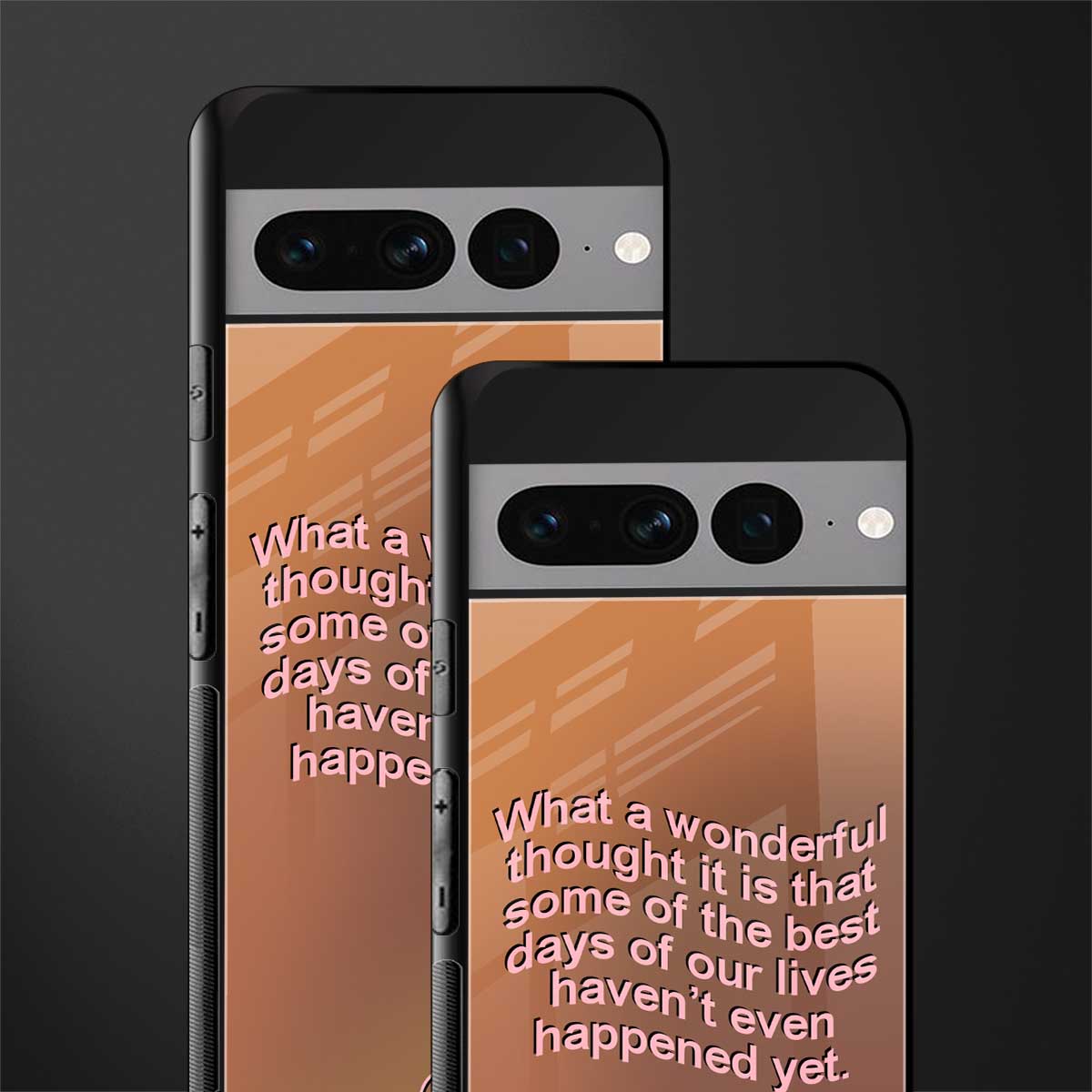 wonderful thought back phone cover | glass case for google pixel 7 pro