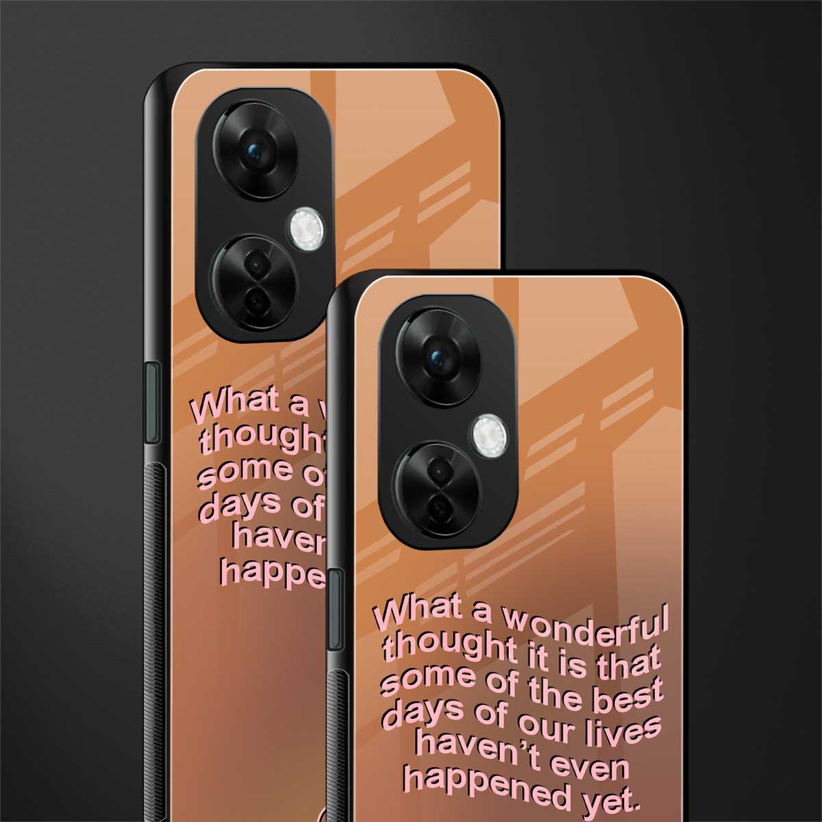 wonderful thought back phone cover | glass case for oneplus nord ce 3 lite