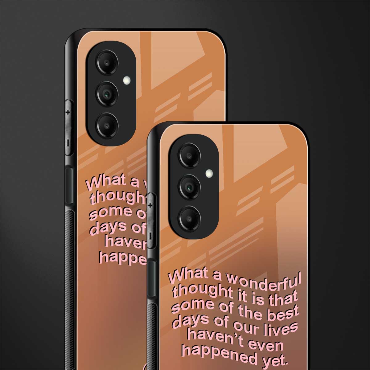 wonderful thought back phone cover | glass case for samsung galaxy a14 5g