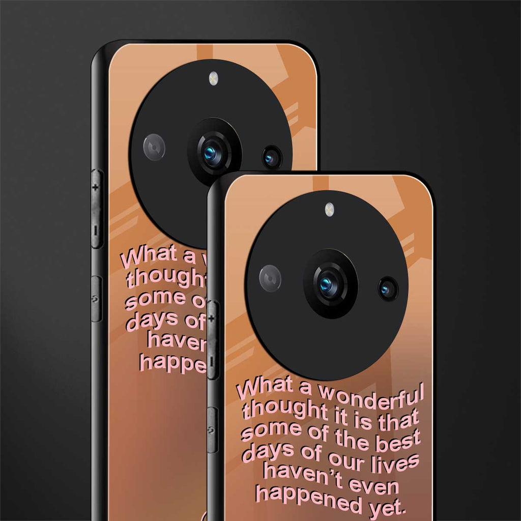 wonderful thought back phone cover | glass case for realme 11 pro 5g