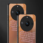 wonderful thought back phone cover | glass case for realme 11 pro 5g