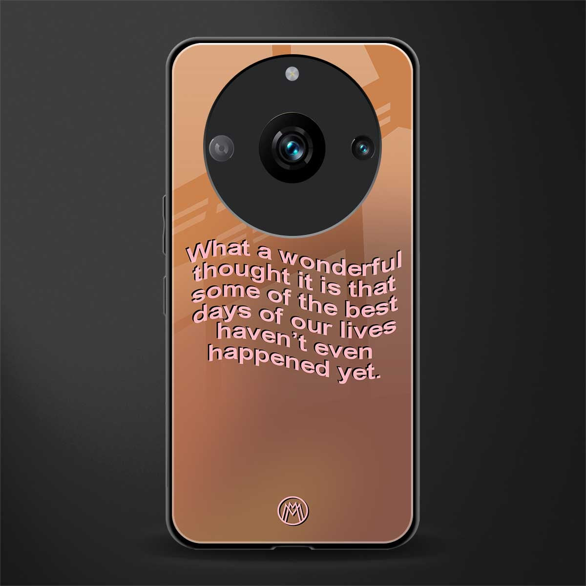 wonderful thought back phone cover | glass case for realme 11 pro 5g