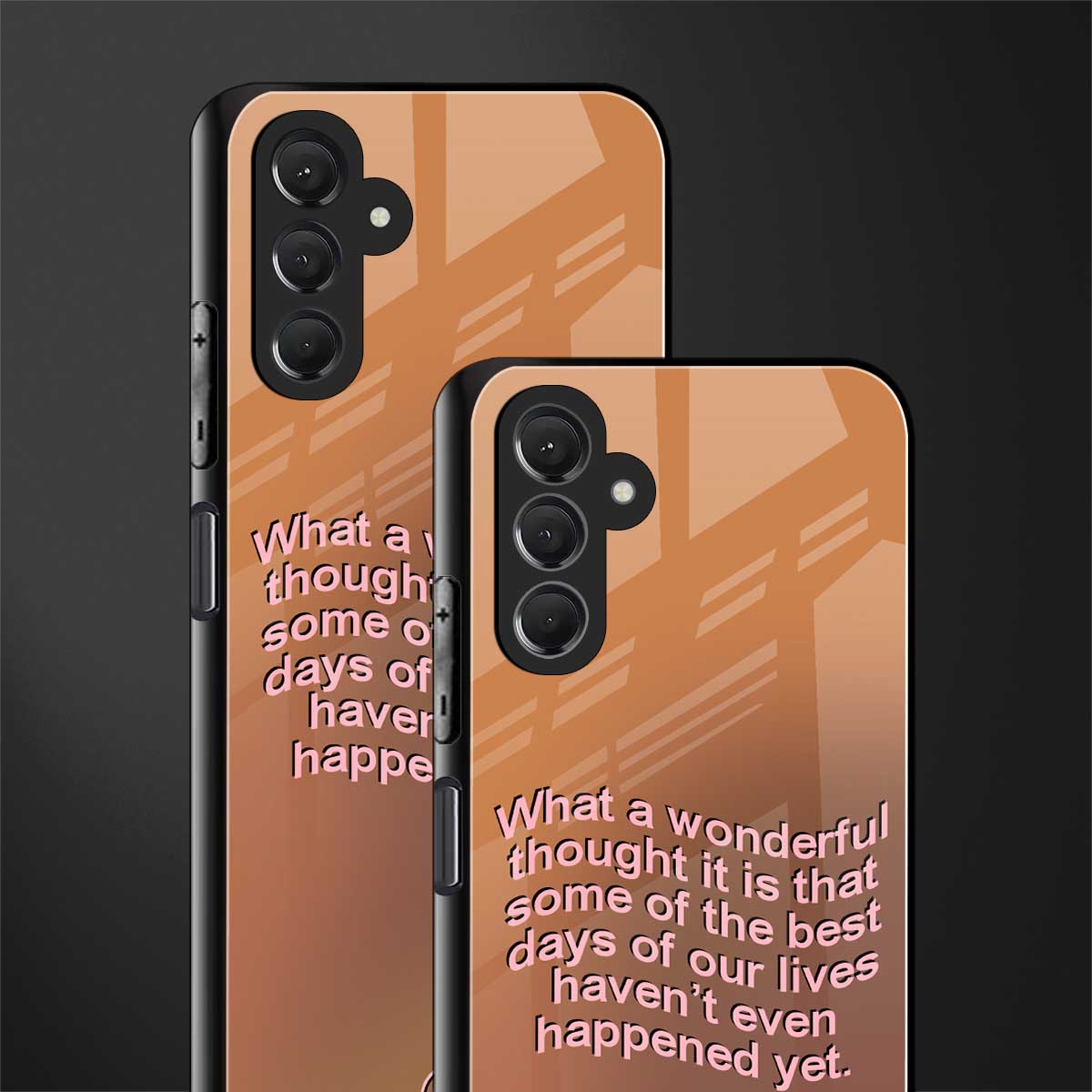 wonderful thought back phone cover | glass case for samsun galaxy a24 4g
