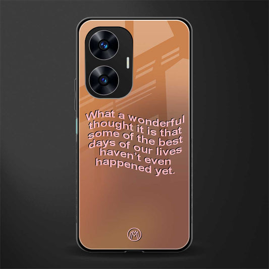 wonderful thought back phone cover | glass case for realme c55