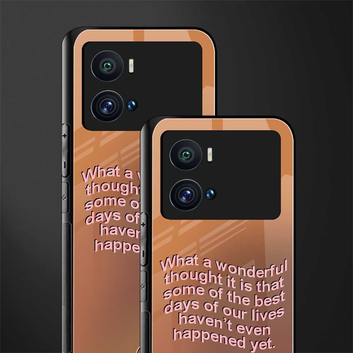 wonderful thought back phone cover | glass case for iQOO 9 Pro