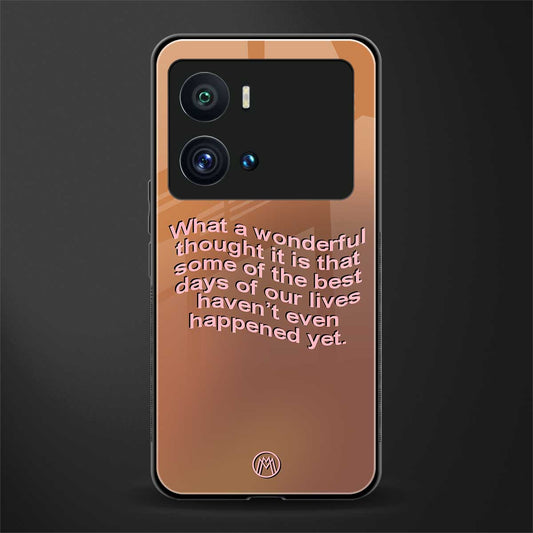 wonderful thought back phone cover | glass case for iQOO 9 Pro
