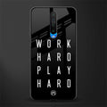 work hard play hard glass case for poco x2 image