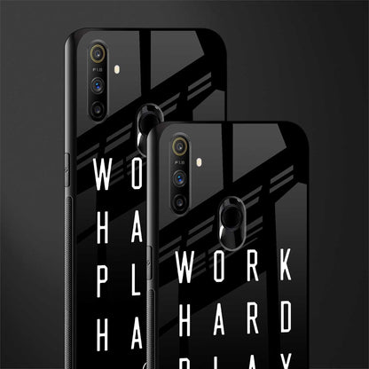 work hard play hard glass case for realme narzo 20a image-2