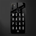 work hard play hard glass case for realme narzo 10a image