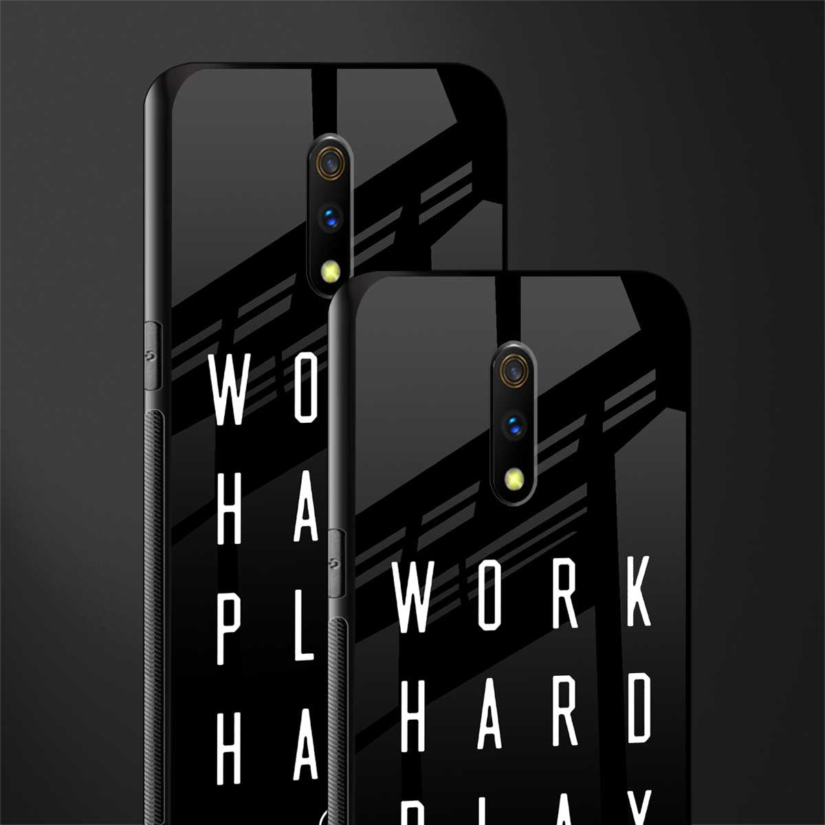 work hard play hard glass case for oppo k3 image-2