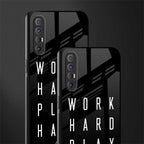 work hard play hard glass case for oppo reno 3 pro image-2