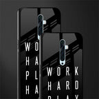 work hard play hard glass case for oppo reno 2f image-2