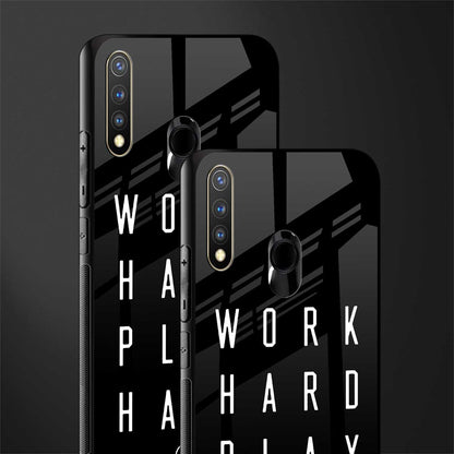 work hard play hard glass case for vivo y19 image-2