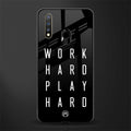 work hard play hard glass case for vivo u20 image