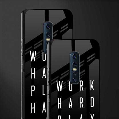 work hard play hard glass case for vivo v17 pro image-2