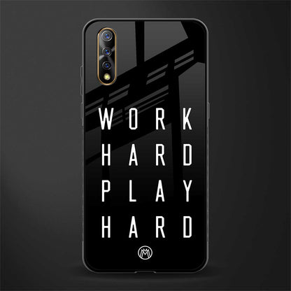 work hard play hard glass case for vivo z1x image