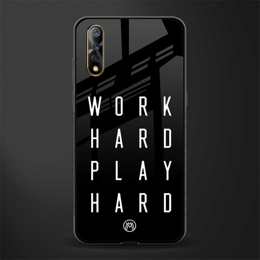 work hard play hard glass case for vivo z1x image