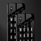 work hard play hard glass case for vivo v15 image-2