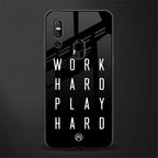 work hard play hard glass case for vivo v15 image