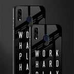 work hard play hard glass case for samsung galaxy m10s image-2