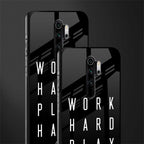 work hard play hard glass case for redmi note 8 pro image-2