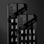 work hard play hard glass case for realme 6 pro image-2