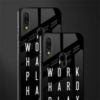 work hard play hard glass case for redmi note 7 image-2