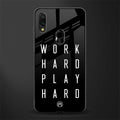 work hard play hard glass case for redmi note 7 image